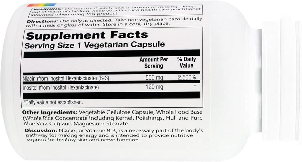 Solaray - Geen Flush Niacin, 500 mg, 100 capsules