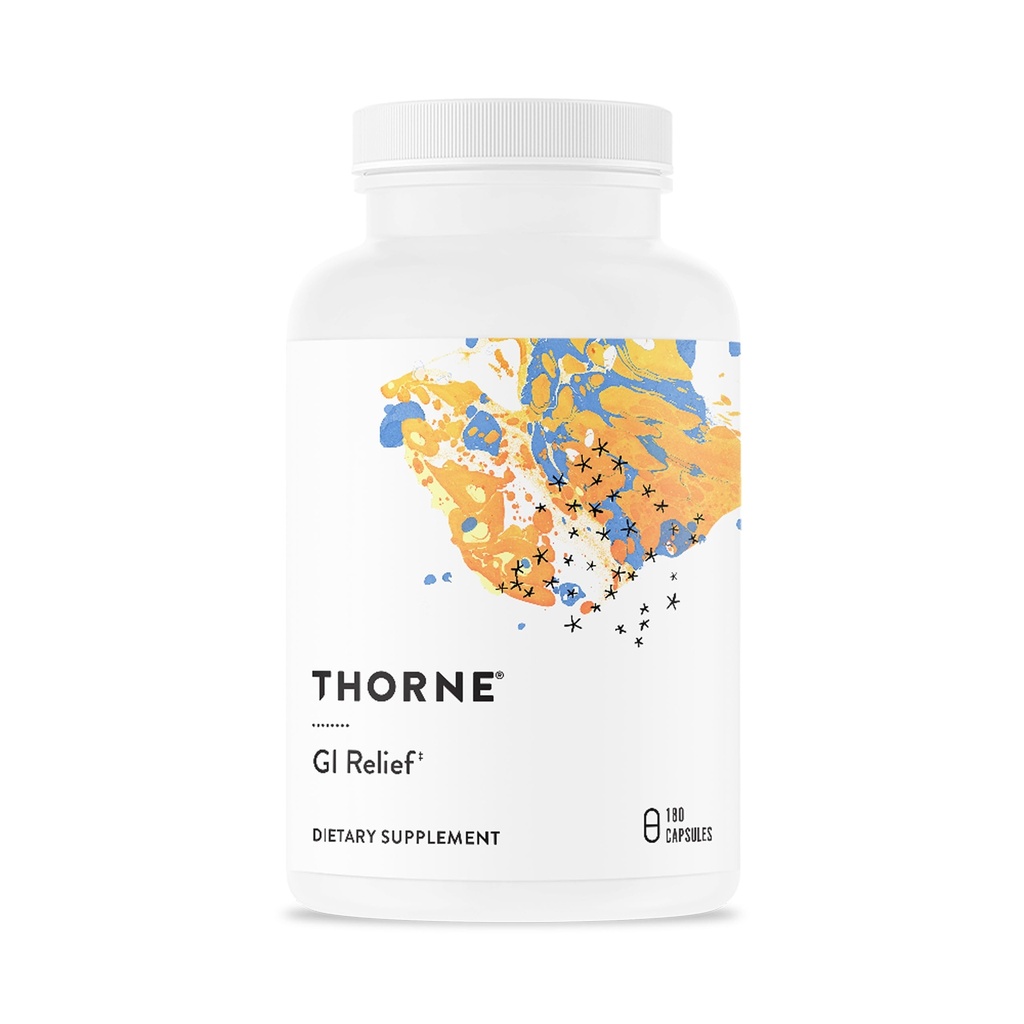 THORNE - GI Relief - Digestiesupplement - Ondersteuning Gut Health & Bloating Relief* - Geformuleerd met Marshmallow Root, Aloë Vera Gel, DGL & Slippery Elm Bark - 90 porties