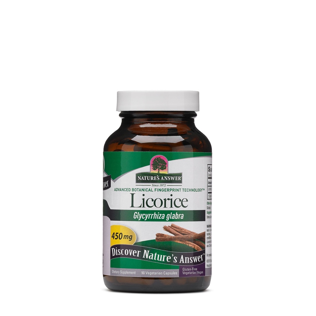 Antwoord Licorice Root 90 Capsules - Digestief, Immuun, en ademhalingsondersteuning - Vegetarisch, Veganistisch, Glutenvrij, Kosjer Licorice Root Capsules - Ondersteunt huid