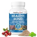 Gezonde geest - Veilig voor tieners - Hersen mist - Cognitieve functie - Concentratie - Focus - Neural Optimization - Mood - Ginkgo Biloba - Ginseng - Rhodiola - Bacopa - Gotu Kola - Groene thee - 60 Tel.