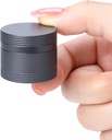 Petite boîte à pilules en métal - Pilule imperméable Conteneur d'alliage d'aluminium simple ronde Organisateur Multitool EDC tous les jours pour la vitamine, huile de poisson Gris