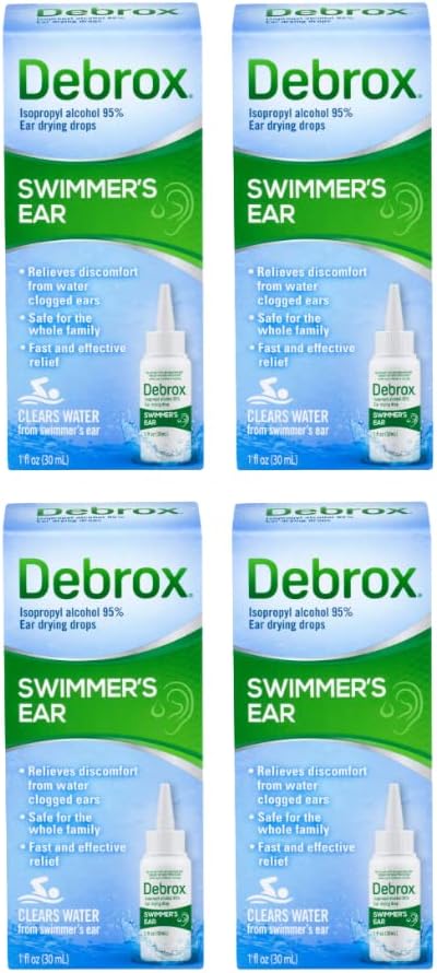 Debrox Swimmer's Ear Drying Drops voor volwassenen en kinderen, 1 Fl oz. (verpakking van 4)