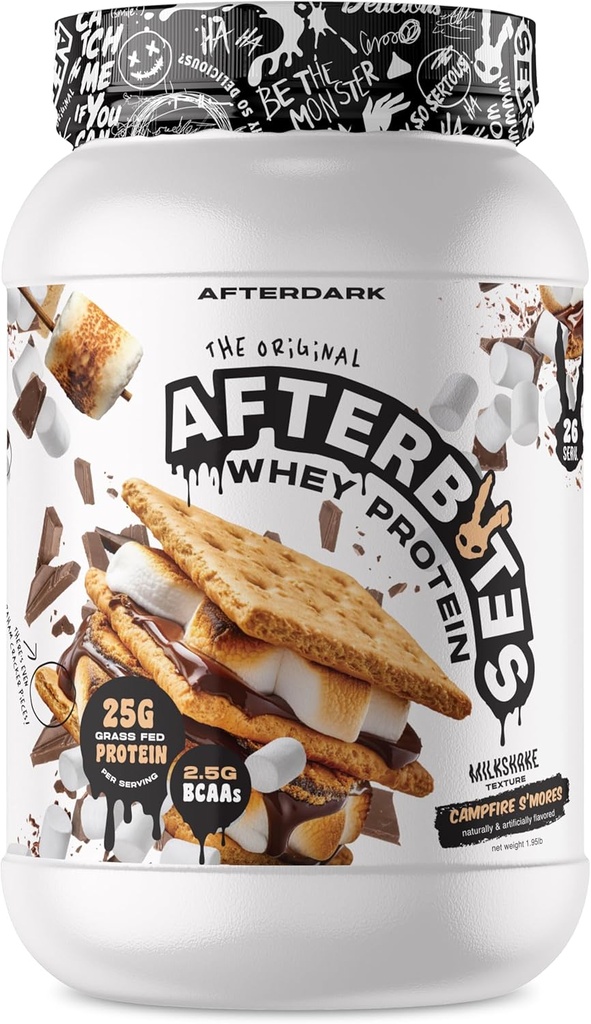AFTERDARK AfterBites Wei Proteïnepoeder, 25g Proteïne, 4.5g B