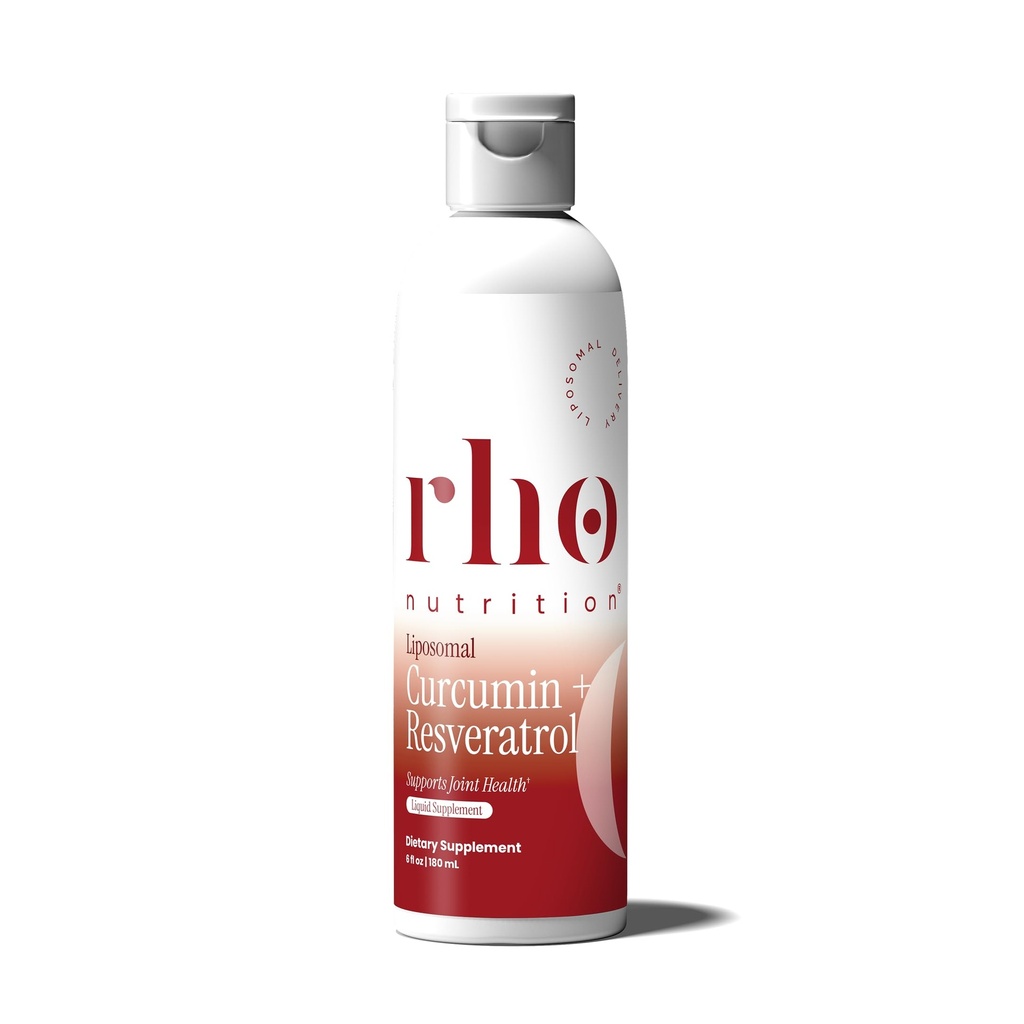 Rho Nutrition Curcumine liposomique + resvératrol (1 pack) – Supplément de Curcumine liquide ultra-haute absorption – favorise le confort articulaire, la mobilité, la santé cellulaire et le bien-être général