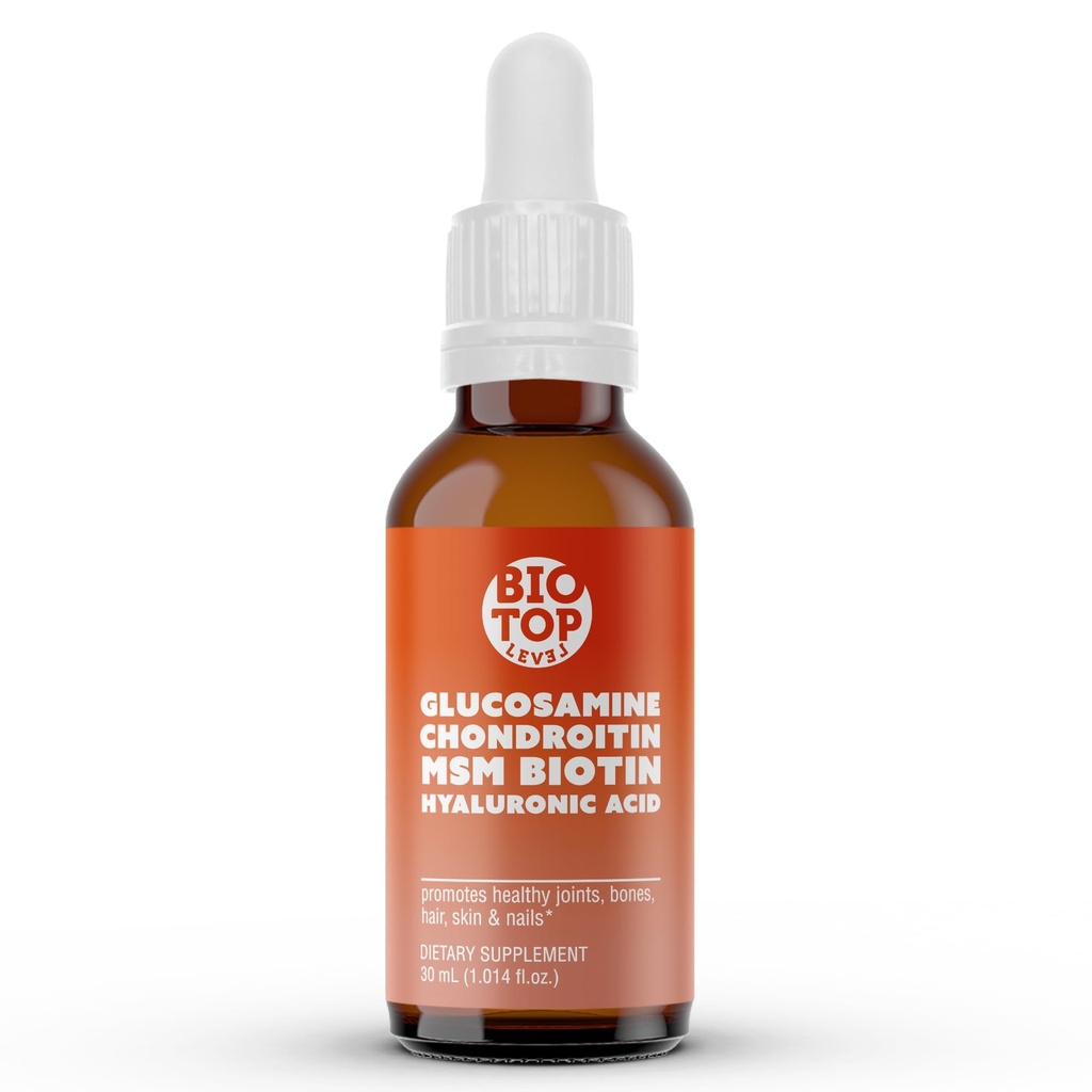 Vloeibare Glucosamine, Chondroitin, MSM, Biotin, Hyaluronzuur, Alles in één Formule voor goede gezondheid van gewrichten, botten, haar, huid en nagels