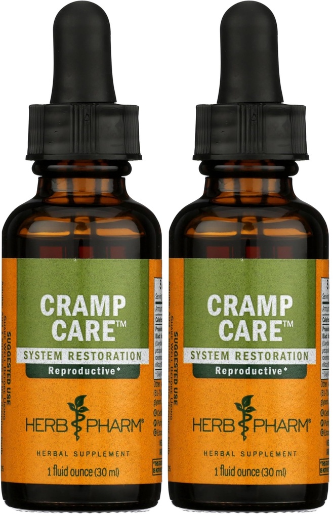Herb Pharm Cramp Care Liquid Kruidenextract ter ondersteuning van een gezonde menstruele cyclus - 1 Ounce (verpakking van 2)