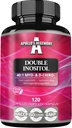 APOLLO'S HEGEMONY Dubbele Inositol 120 Vegan Capsules - Myo-Inositol + D-Chiro-inositol in Optimale 40:1 Ratio - 615 mg per capsule - 4 maanden Levering - Vitamine B8 Supplement