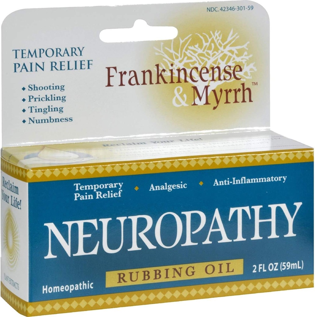 Frankincense en Myrrh Neuropathy Rubbing Oil - 2 fl oz (pakket van 2)