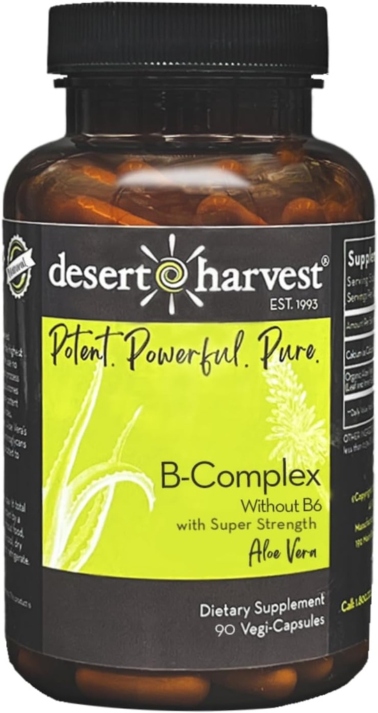 Woestijnoogst B-complex - zonder B6, 90 capsules