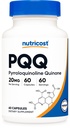 Nutricost PQQ (Pyrroloquinoline Quinon) 20mg, 60 Capsules - Vegetarische Capsules, Non-GMO, Glutenvrij