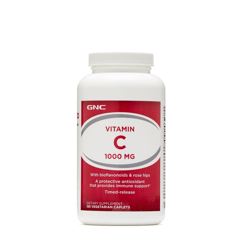GNC Vitamine C 1000 met Bioflavonoïden en Rose Hips Getimed Release 180 Tabletten