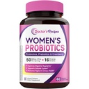 Recepten voor artsen Vrouwen Probiotica, 60 Caps 50 Miljard CFU 16 Strains, met biologische Cranberry, Digestieve Immune Vaginale & Urinaire Gezondheid, Plank Stabiel, Vertraagde Release, Geen soja Gluten Dairy