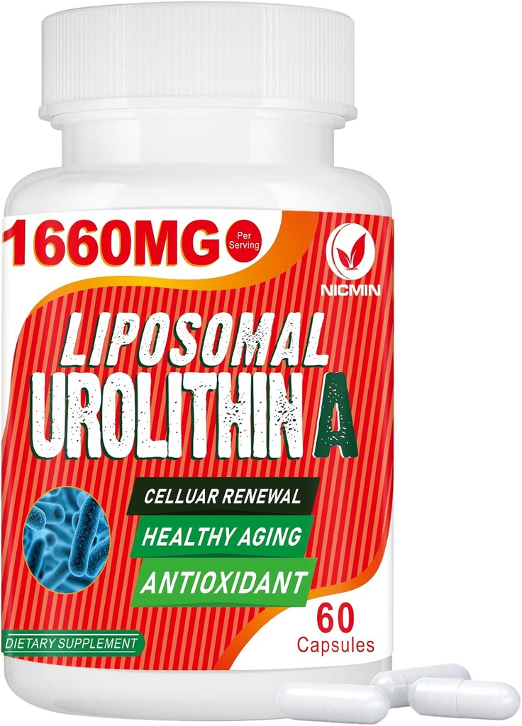 Liposomale Urolithine A 1660MG - Urolithine A Supplement 60 Capsules