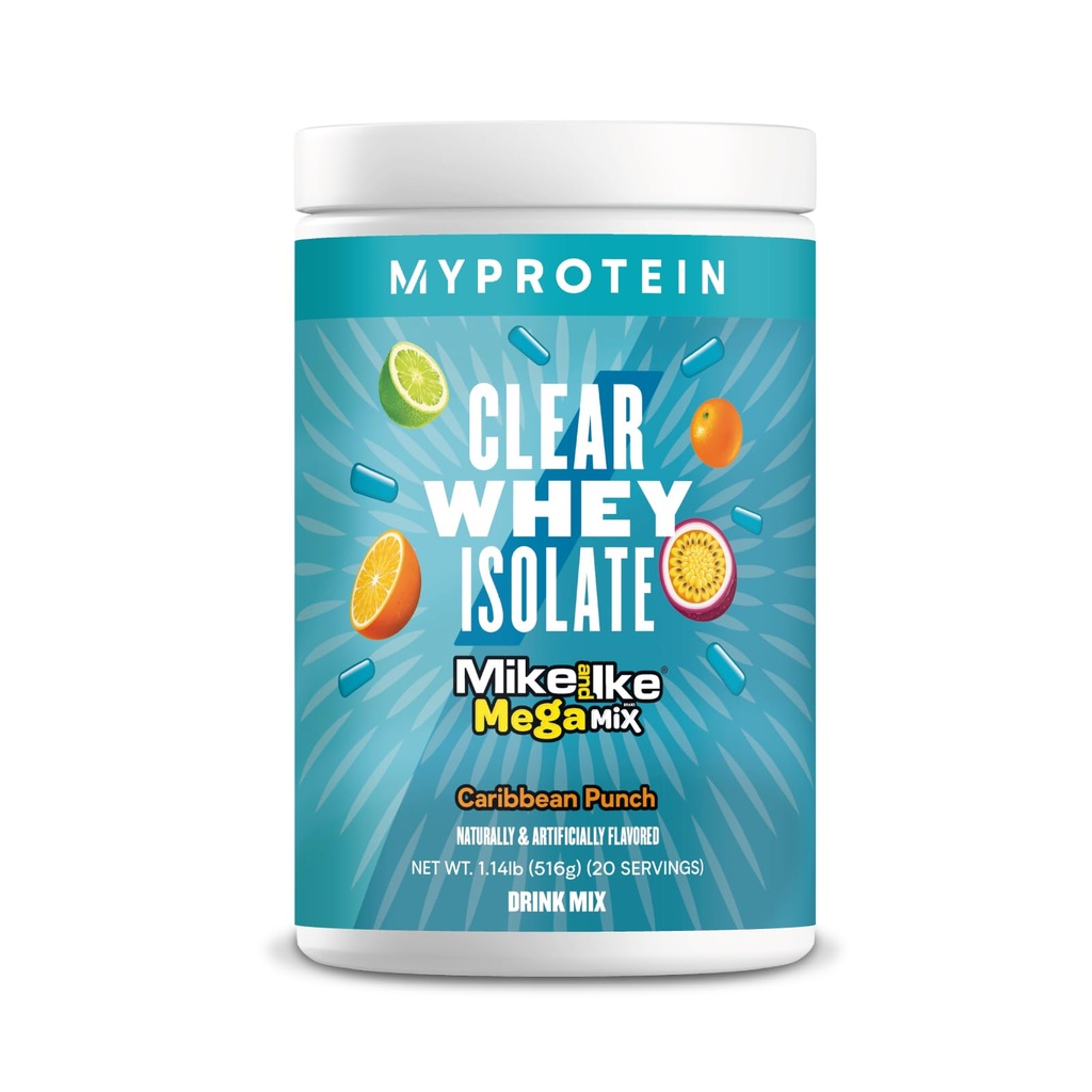 Myprotein Clear Whey Isolaat Protein Powder, 1,1 Lb (20 Servings) Fruity Mike en IKE Caribbean Punch Drink Mix, 20g Proteïne per Serving, Dagelijkse Drink voor Superior Performance