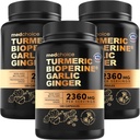 4-in-1 Kurkuma en Knoflook Supplementen met BioPerine 
