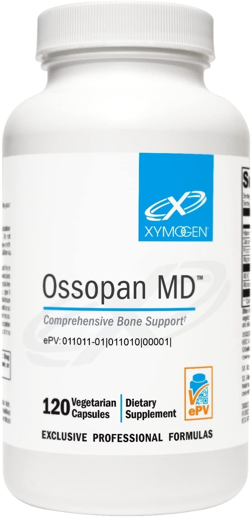 XYMOGEN Ossopan MD - Ondersteunt Bone Strength + Bone Health - Calciumsupplement met Microkristallijne Hydroxyapatiet, Fosfor, Vitamine D3 en Magnesium Malaat (120 capsules)