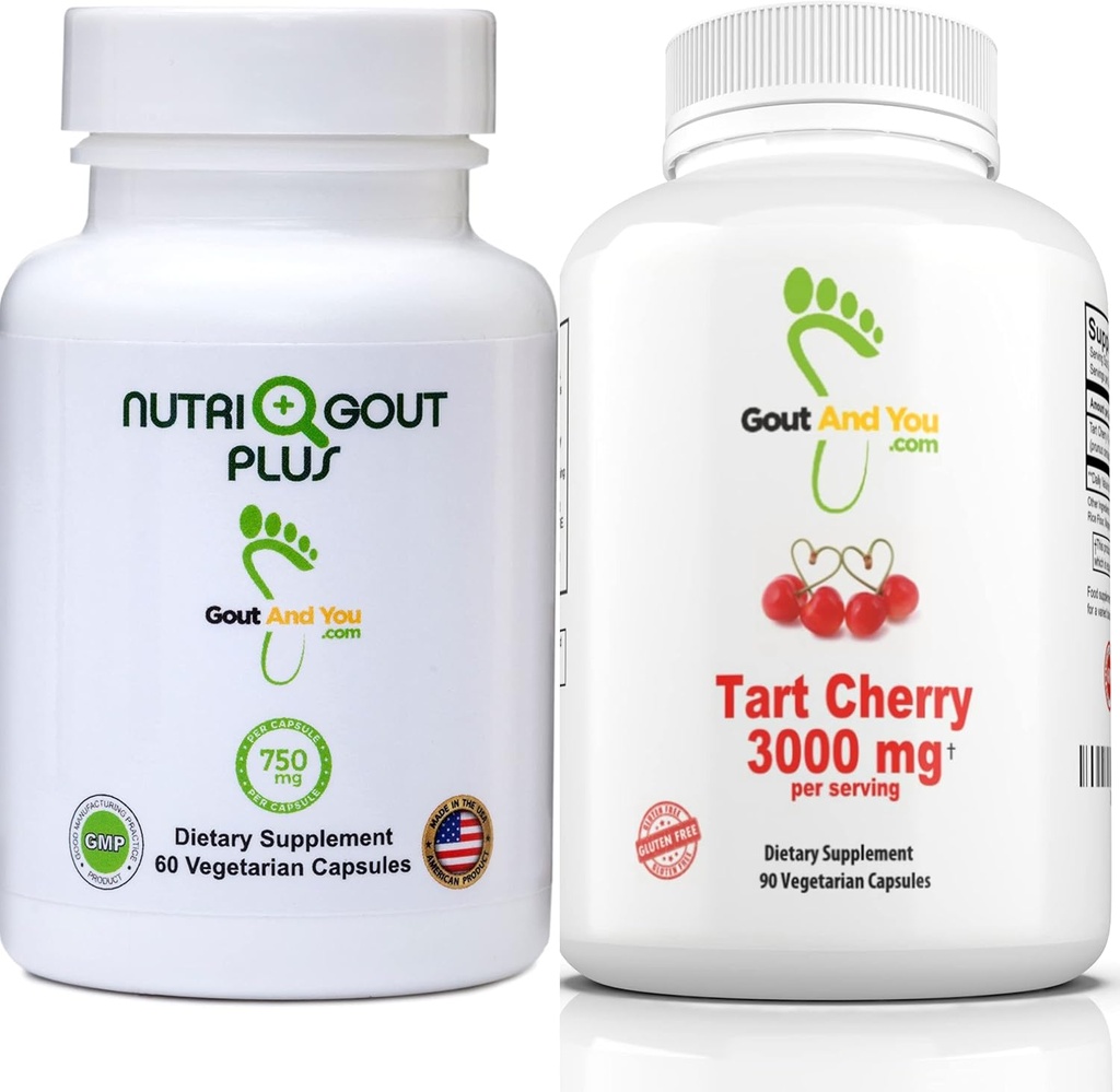 Gout et vous NutriGout Plus Uric Acid Support and Tart Cherry Extract 3000 mg Bundle