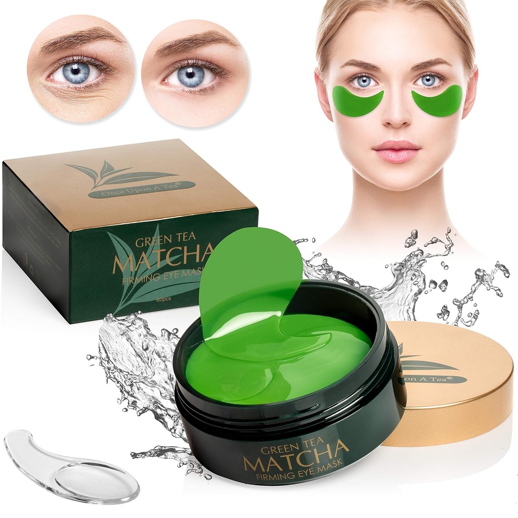 Green Tea Matcha Firming Eye Mask, 30 paar collages Patches voor fijne lijnen, rimpels, Onder Oogzakken en gezwollen ogen behandeling, gezicht Gel Pads die de tekenen van veroudering verminderen