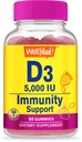 WellYeah Vitamin D3 5000 IE (125 mcg) Extra Strengte Gummies -voor Bone Health, Immune Booster, Bone and Teeth Support -Niet GGO, Glutenvrij, Nootvrij, Vegetarisch -Strawberry Flavor -60 Gummies