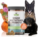 Strawfield Huisdieren Senior Multivitamine + Probiotica voor honden met melkdistel Joint Support Supplement voor honden Bacon Smaak 120 Zachte Kauwen
