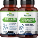 Zazzee Citicoline CDP Choline Capsules en Alpha GPC Choline Capsules
