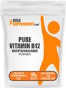 BulkSupplements.com Pure Vitamin B12 Methylcobalamine Poeder - Vitamine B12 Supplementen, Pure Product - Meerdere porties, 10g (Pack of 1)