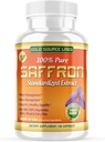 Saffron Extract Supplement - 88,25 mg Capsules met genormaliseerd ,3% Safranal Extract Plus Pure Saffron Poeder, 60 Maximale sterkte Vegetarische pillen - Premium Appetite en Eye Supplement