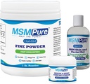 KALA GEZONDHEID MSMPure Starter bundel met MSM fijn poeder 1lb, MSM Muscle & Joint Cream 2oz en MSM Gel met Organische Aloë 8oz