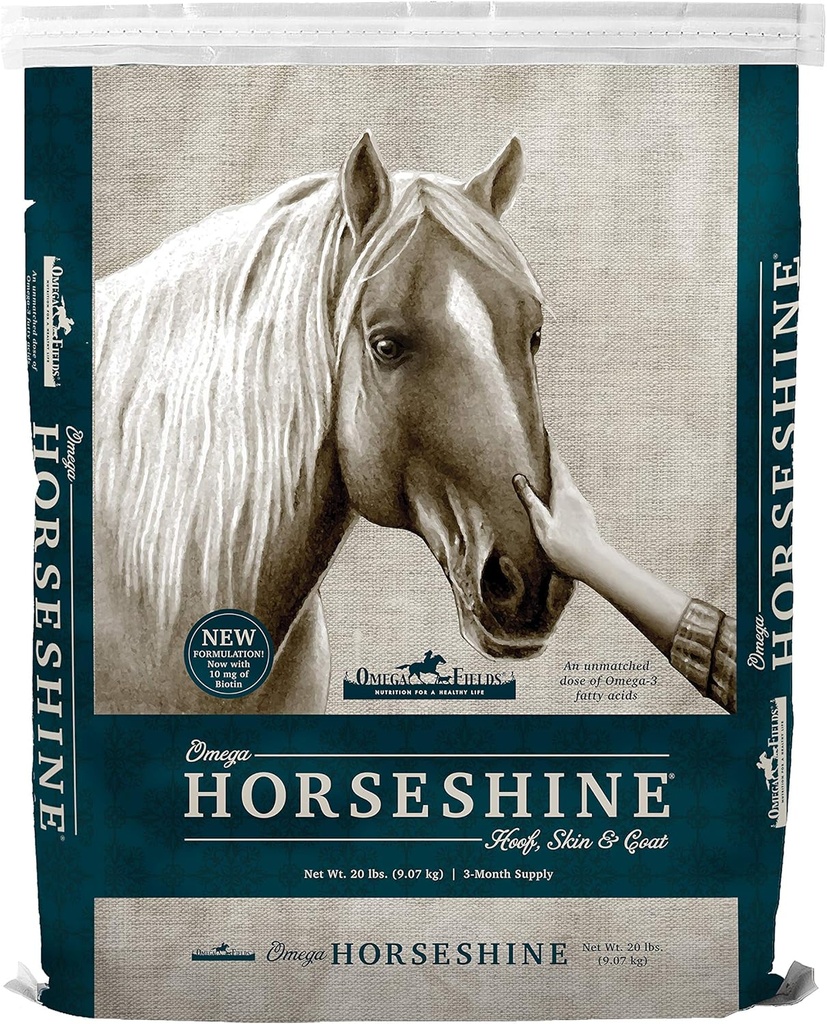 Omega Horseshine De Omega 3 Supplement, helpt handhaven van een glanzende gezonde jas, 20 lb, Bruin