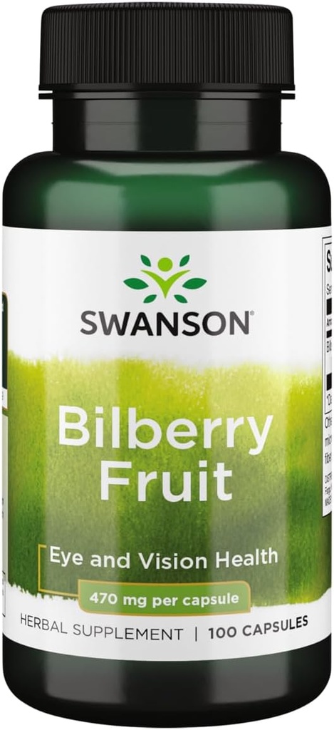 Swanson Bilberry Fruit 470 Milligrammen 100 Capsules