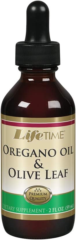 LIFETIME Huile d'origan biologique et gouttes de feuille d'olive , un système immunitaire sain Support , Fabriqué aux États-Unis , 2 FL oz , 59 portions