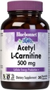 Bluebonnet Nutrition Acetyl L-Carnitine, transporteert vetzuren, verhoogt cellulaire energie, soja & Glutenvrij, Kosher gecertificeerd, Veganistisch, 30 plantaardige capsules, wit, 500mg