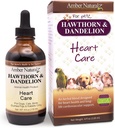 Amber NaturalZ Hawthorn & Dandelion Herbal Supplement voor honden, katten, vogels, konijnen en Guinea Pigs Ondersteunt de gezondheid van het hart, Circulatie en vochtbalans natuurlijke hart-en vaatzorg