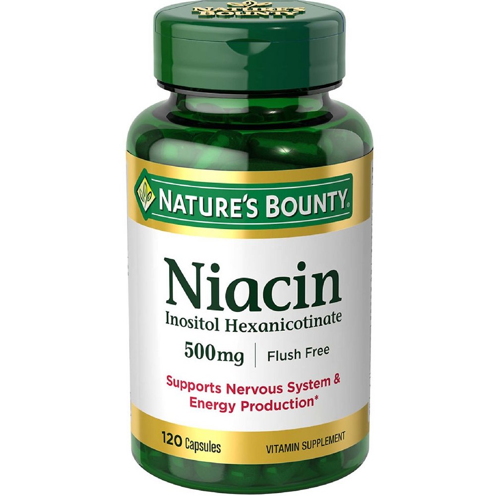 Nature's Bounty Niacin 500 mg capsules 120 ea (verpakking met 2)