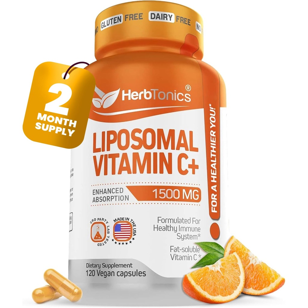 Liposomale vitamine C-capsules 1500mg Immuunondersteuningssupplement 