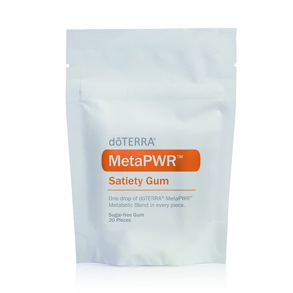 DoTERRA MetaPWR Satiety Gum pour promouvoir une alimentation consciente et un contrôle de l'appétit - aide Curb Cravings - 30 pièces