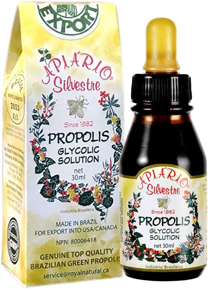 Braziliaanse Green Propolis Glycolic Extract - Immune Booster/Sore Throat/Oral Care/Antioxidant/CardioHealth - Geïmporteerd uit São Paulo, Brazilië-1 Fles