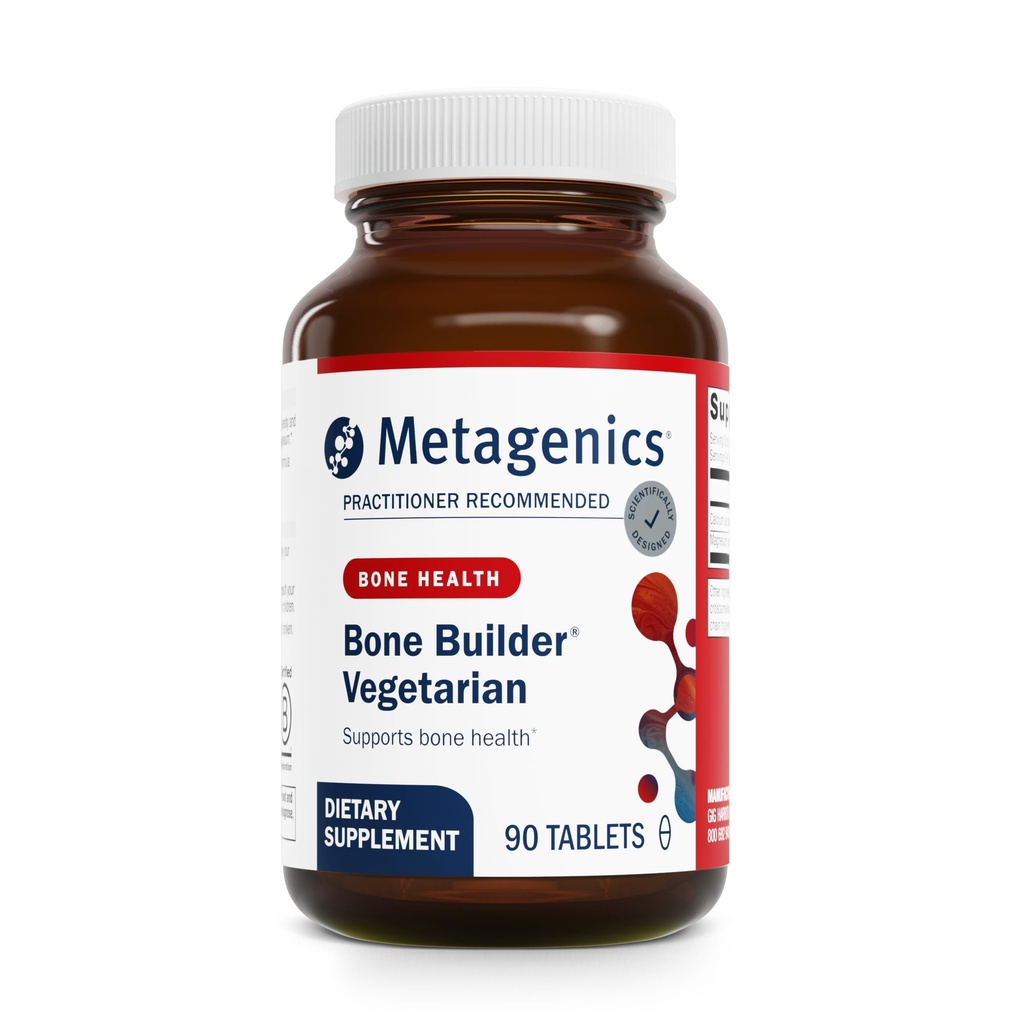 Métagène Végétarien bâtisseur de os - Supplément de construction de os* - Santé des os avec magnésium et calcium - Soutien minéral végétarien* - Pour les hommes et les femmes - 90 portions