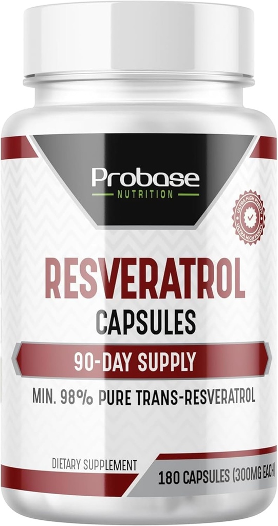 Hoge potentie Resveratrol Capsules Meer dan 98 Procent Trans Resveratrol Antioxidant en Gezond Verouderen 90 Dagen Levering 180 Capsules