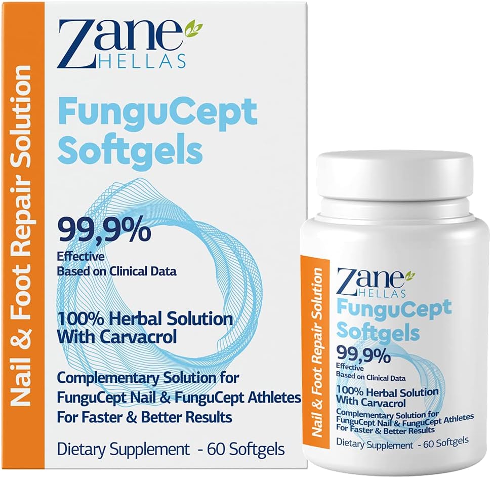 Zane Hellas FunguCept Softgels voor snellere en betere resultaten. Supportive Product for FunguCept Nail & Athlete