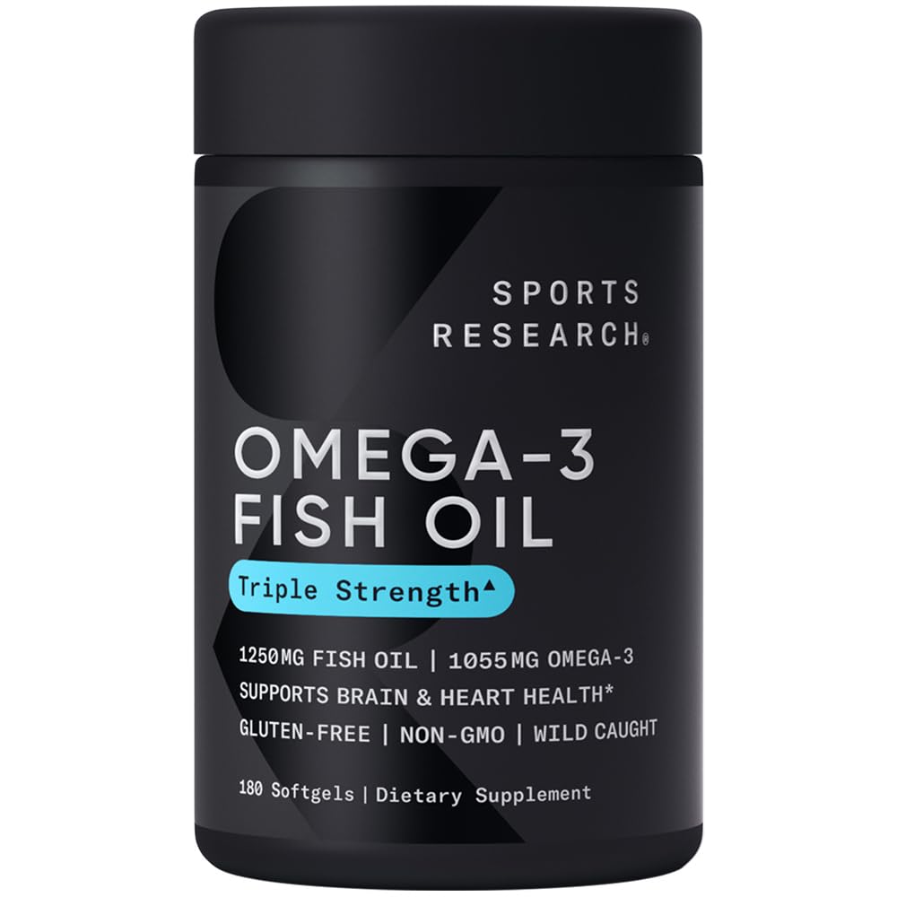 Sportonderzoek Omega-3 Visolie, Triple Strength, 180 Softgels