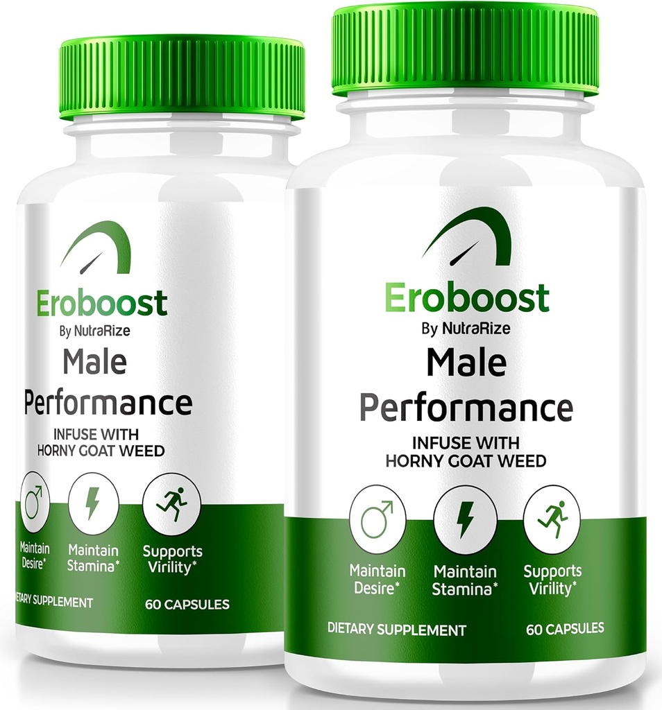 (2 Pack) Eroboost supplement voor mannen, Eroboost mannelijke supplement, dagelijkse voeding ter ondersteuning van piekprestaties en algemene welzijn, officiële Ero Boost Formule beoordelingen (120 capsules)