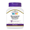 21e eeuw Resveratrol Rode wijn Extract Capsules, 90Count