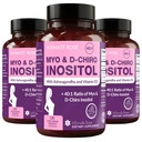 Intieme Rose Myo-Inositol & D-Chiro Inositol Blend - 40:1 Blend Ratio - Vrouwen dagelijkse wellness ondersteuning - Vitamine D & Ashwagandha, 3 flessen