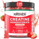 140 Graaf Creatine Monohydraat Gummies, 5000mg Creatine Monohydraat Geen Suiker Gummies voor vrouwen en mannen met L-Taurine, Vitamine B12 voor spierkracht, spierherstel, Glute Builder, Energie Boost