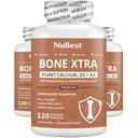 Bone Xtra - Vegan Bone Strength Formula for Stronger Bones, Calcium à base de plantes à partir d'algues marines, vitamines D3, vitamine K2, magnésium, phosphore et plus pour les adolescents, adultes - 3 mois d'approvisionnement