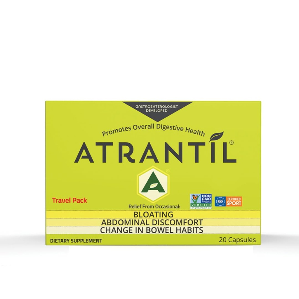 Atrantil Travel Pack (20 telling): Bloating, Abdominal Discomfort, and Change in Bowel Habits