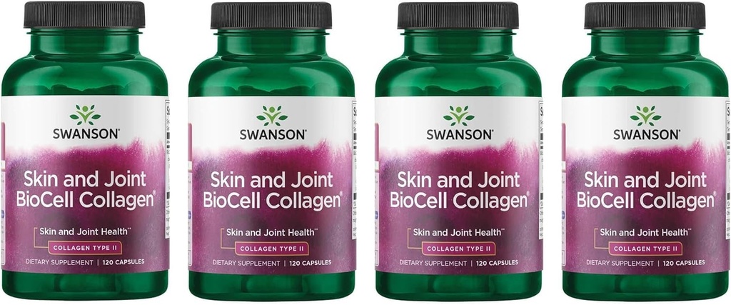 Swanson Chicken Sternum Cartilage - Collageen Type II 500mg 200 Capsules (4 verpakkingen)