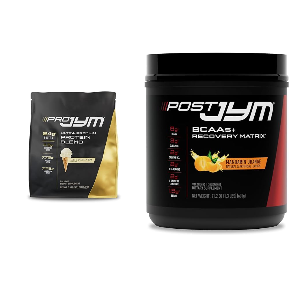 PRO JYM 45 portions - Taritian Vanilla Bean & - post-entraînement avec BCAA, Glutamine, Creatine HCL