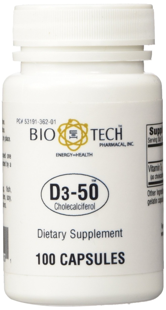 BioTech Pharmacal - D3-50 (50.000 IE) - 100 capsules (FFP)